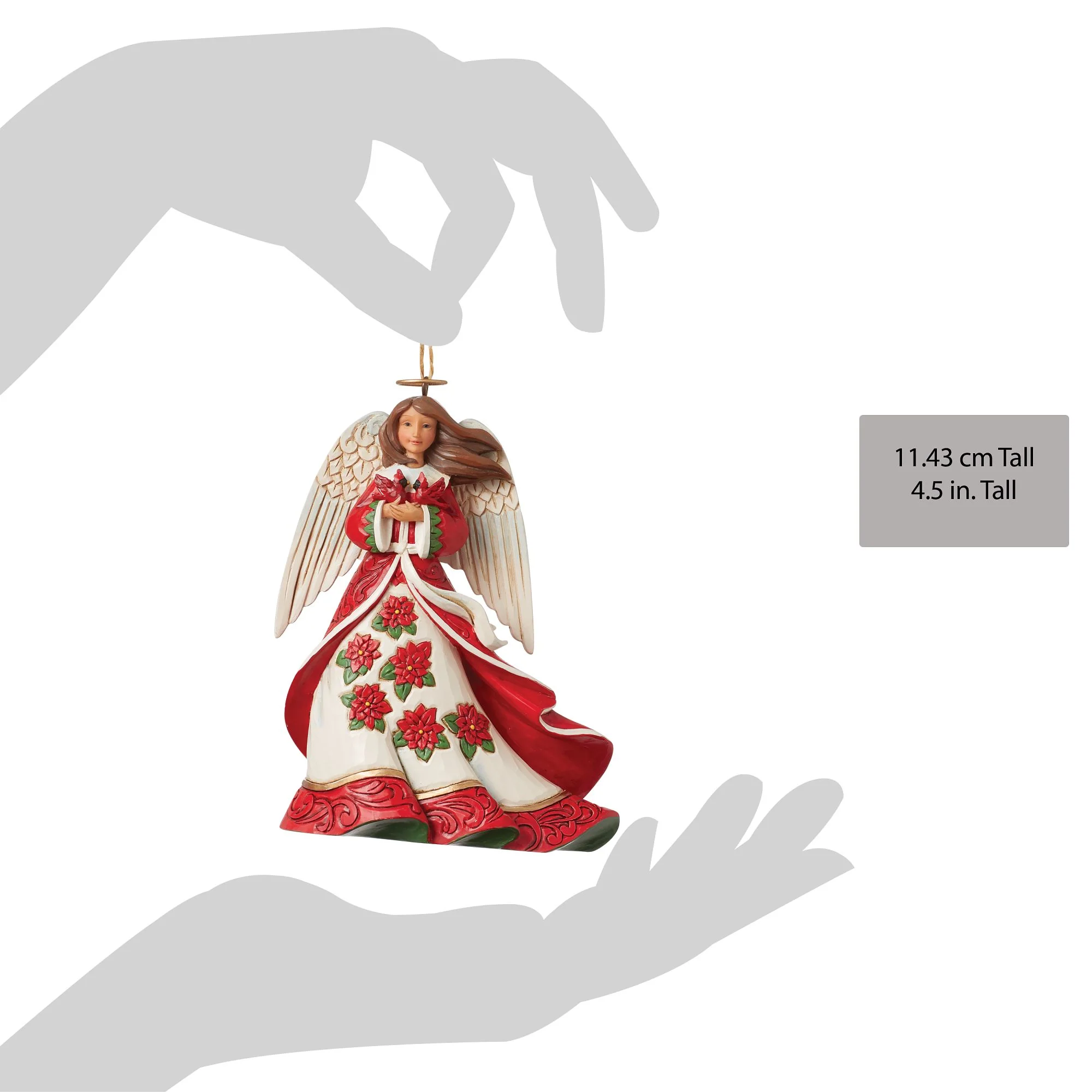 Red Angel with Cardinals Orn - Image 5