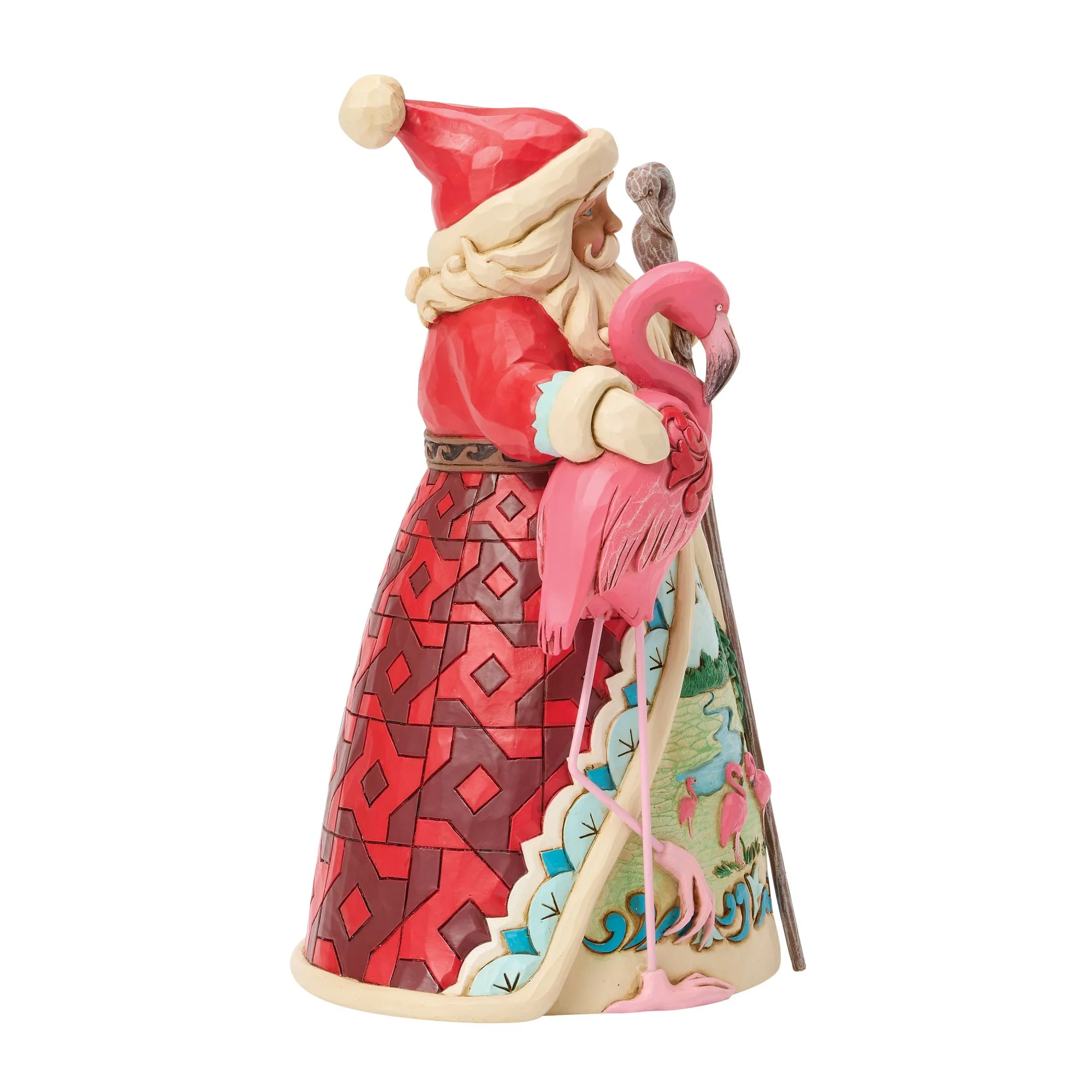 Santa with Flamingo Figurine - Image 4
