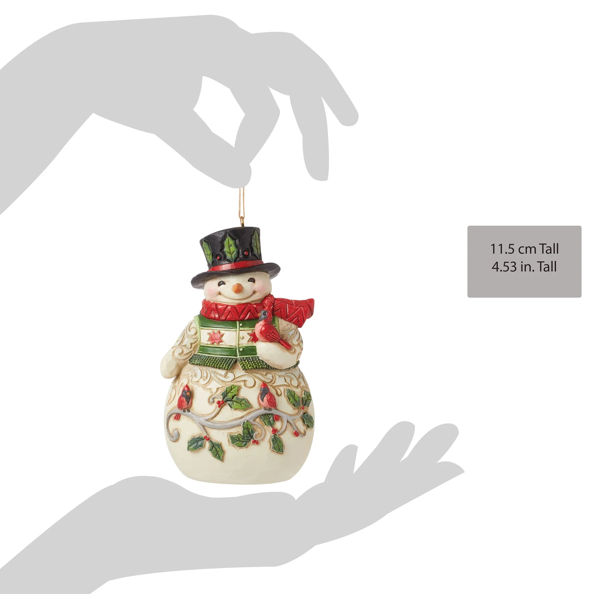 Snowman with Cardinal Orn - Image 4